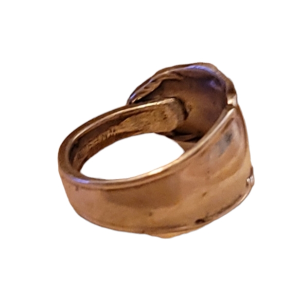 Beautiful Victorian Hand Forged Spoon Ring Size 4 - Picture 2 of 4